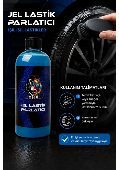 Jel Lastik Parlatıcı Lastik Yenileyici Parlak Siyah Görünüm
