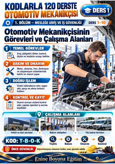 Kodlarla Otomotiv Mekanikçisi Eğitim Kitabı