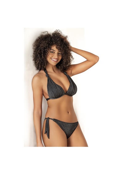 Endeep Kadın Siyah Simli Yarım Dolgulu Bikini Takımı-siyah Siyah