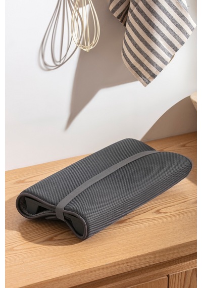 Premium Katlanabilir Mikrofiber Bulaşıklık Seti Antrasit - Tezgah Üstü Kurulama Matı 36x60 Cm Çok Renkli
