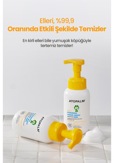 Çocuklara Özel Nemlendirici Etkili Yumuşak Ve Yoğun Dokulu Köpük El Sabunu Atopalm Foaming Hand Wash