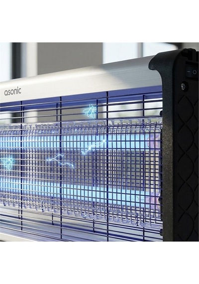 Asonic S26 20w 2000v Çift Koruma Camlı Led Zincir Askılı Sanayi Tipi Sinek Öldürücü Xl Boy