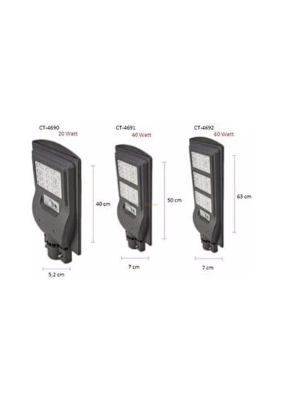 Cata 90W Güneş Enerjili Solar Sokak Armatürü Ct-4692
