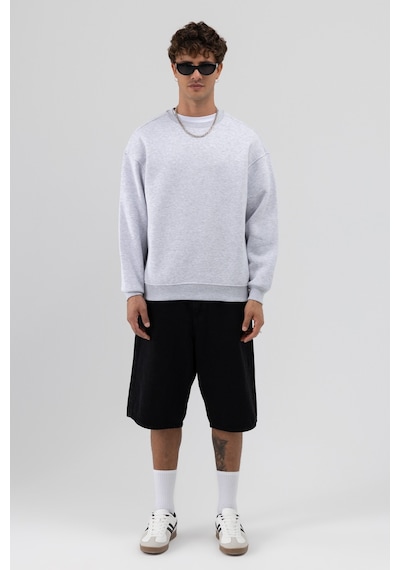 Vamos Basic Bisiklet Yaka Oversize Sweatshirt Çok Renkli
