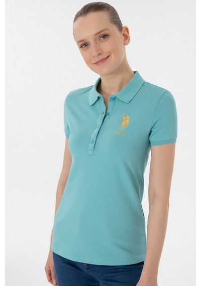 U.S. Polo Assn. Kadın Mint Basic Polo Yaka Tişört 50280071-VR090