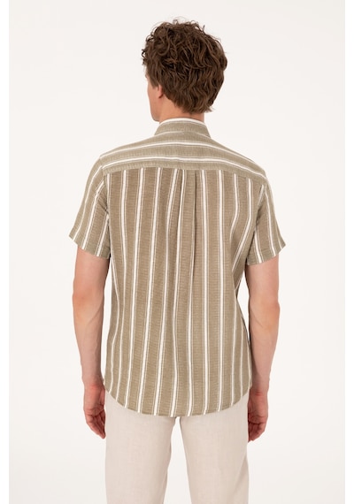 U.s. Polo Assn. Erkek Haki Gömlek Kısa Kollu 50306329-vr027 Haki