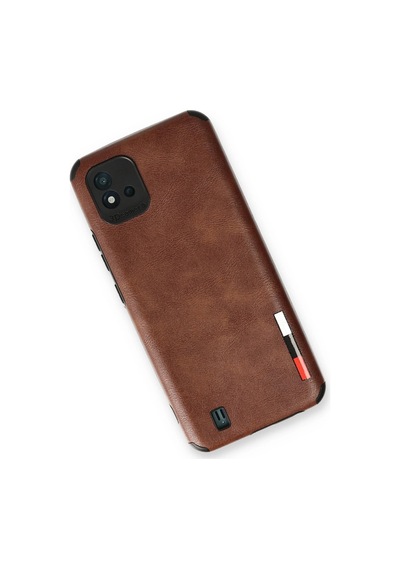 Cosmotex Newface Realme C11 2021 Kılıf Loop Deri Silikon - Kahverengi