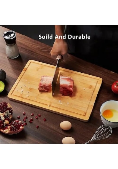 Tr Bambu Steak Sunum Tahtası, Kesme Tahtası, Kalın Bambu, Farklı Ebatlarda 30x20x1.2 Cm Diğer
