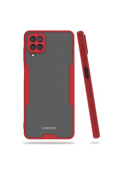 Newface - 231 - Samsung Galaxy Uyumlu A22 Kılıf Platin Silikon - Csmo-tex - - Kırmızı
