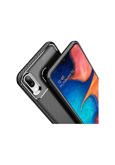 Samsung Uyumlu Galaxy M10S Kilif Karbon Tasarim Negro Silikon Kapak 405275602