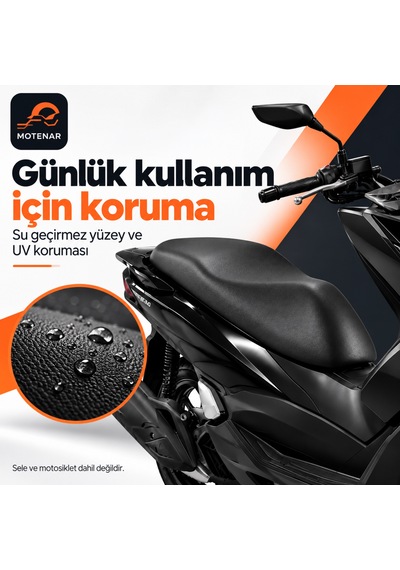 Motenar Siyah Motosiklet Sele Kılıfı Su Geçirmez Uv Korumalı Pcx-activa-jupiter-nmax-spacy-blueberry-bluebird