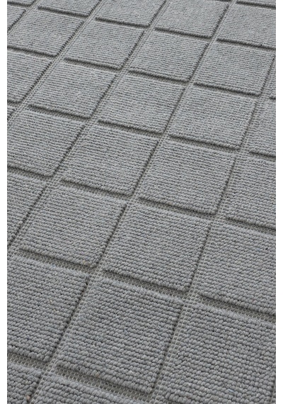 Koza Home Medea Gri 2li Pamuk Kare Desenli Banyo Paspas Takımı 60x100 60x50 Gri