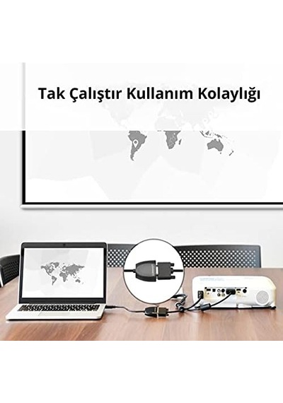 Hdmı To Vga Dişi Çevirici Adaptör Siyah