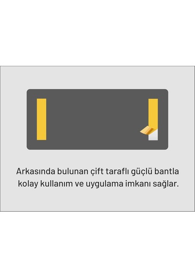 Side Serisi Siyah Mat Pleksi Üstü Akçaağaç Dekor Kendinden Yapışkanlı Kapı Numarası Folyo -17