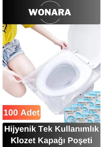 Deluxe Seyahat Ve Toplu Kullanım Alanları İçin Hijyenik Tek Kullanımlık Klozet Kılıf Poşeti 100 Adet Diğer