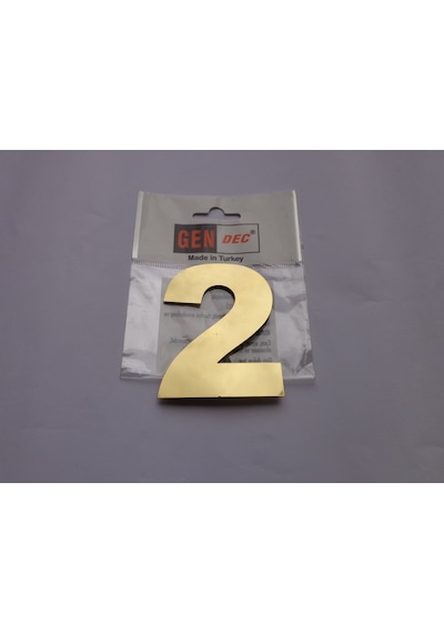 Gendec 8 Cm Paslanmaz Metal No:2 Kapı,Villa,Daire Numarası