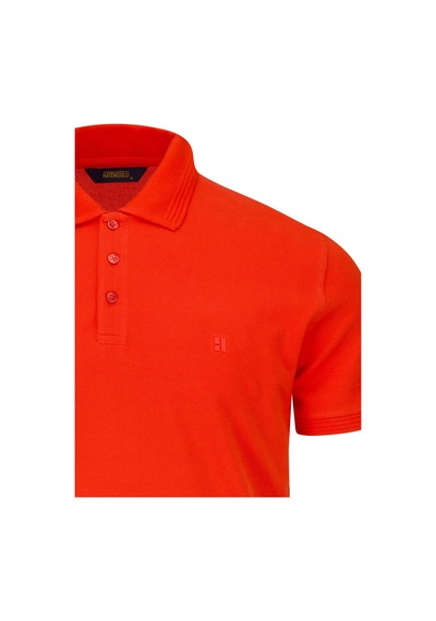Hatemoğlu Nar Çiçeği Regular Fit Polo Yaka 100% Pamuk Tişört