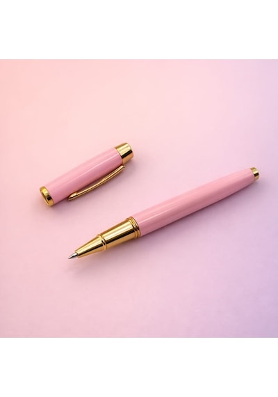 Toptan Premium Pembe Metal Roller Kalem
