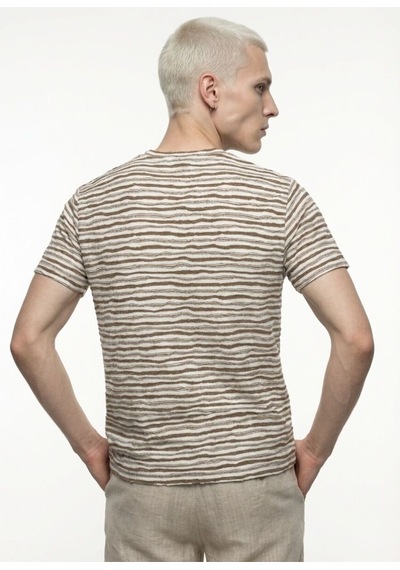 Regular Fit Erkek Tshirt K.kol Bej