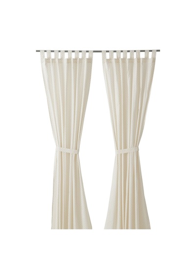 Ikea Gokvalla Fon Perde 145x300 Cm Beyaz-sarı Sarı-beyaz