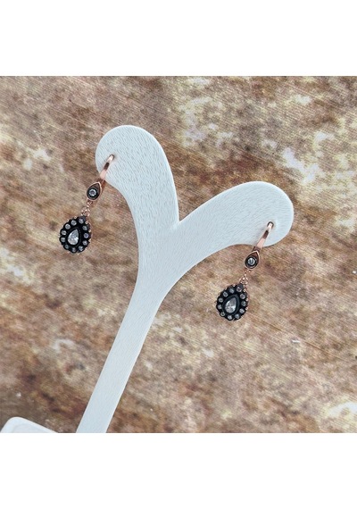 Elmas Montür Rosegold Su Yolu Damla Gümüş Set Takım Rose Gold