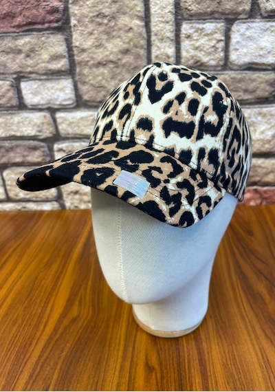 Hamze Leopar Desenli Pamuklu Gabardin Cap Şapka