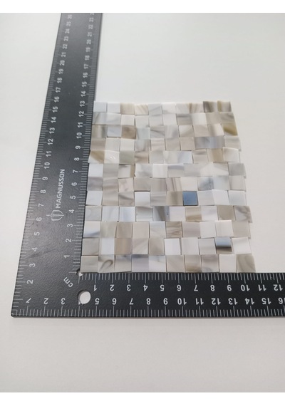 Opak Gri Kare Vitray Cam Mozaik Taşı - Sanatsal Mozaik İçin Yaklaşık 10x10 Mm