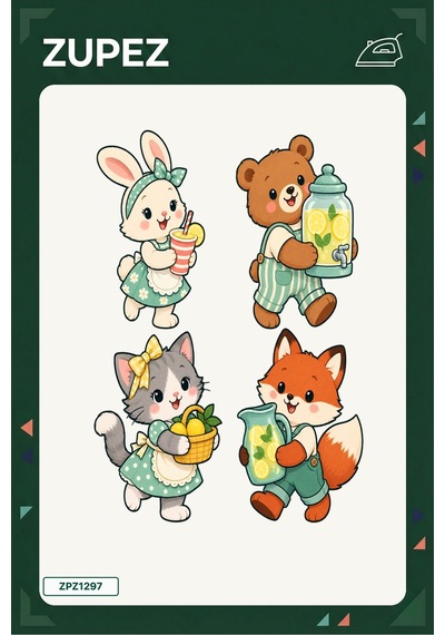 Minik Limonata Arabası 19x25 Cm Ütüyle Uygulanan Baskı Zpz1297 - 928156670