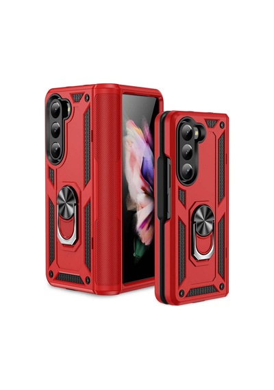 Galaxy Z Fold 5 Kılıf Vega Yüzüklü Standlı Zırh Kılıf
