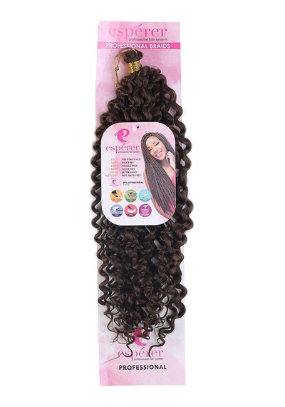 Afro Dalgası / Açık Kahve - Elm-01-462588 Çok Renkli