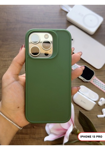Apple iPhone 13 Pro Uyumlu Kamera Korumalı Darbeye Dayanıklı Renk Atmayan Keep Silikon Kılıf Yeşil