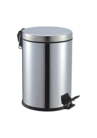Pedallı 5lt Krom Metal Çöp Kovası Bx40