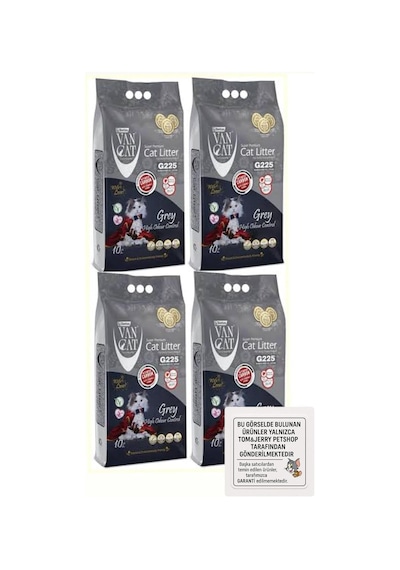 Bentaş Van Cat Aktif Karbon Kokusuz Kedi Kumu, 10 Lt, 4 Adet