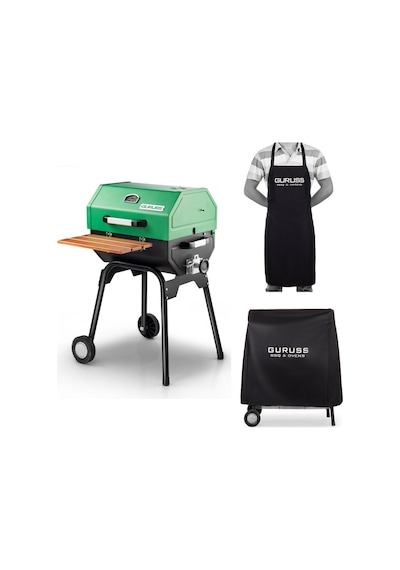 Guruss Cg-050 Kömürlü Barbekü Mangal + Önlük + Kılıf Yeşil Model:grs29