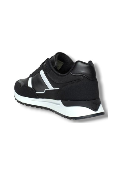 Jagulep Stone 8508-26 Cilt Deri Anatomik Sneaker Siyah Beyaz 36-40 Siyah