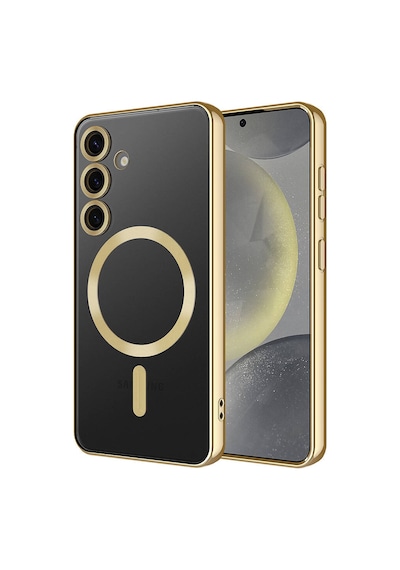 Zore Galaxy S24 Kılıf Kamera Korumalı Magsafe Wireless Şarj Özellikli Ogaa Demre Kapak - Gold