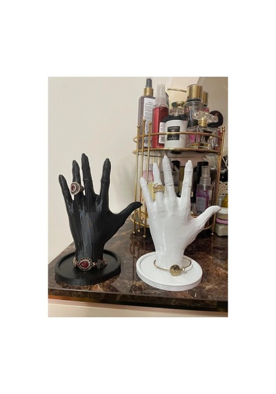 4lü Set Dekoratif Takı Organizer Manken Standı Makyaj Mücevher Kolye Tasarım Sergi Yüzük 21 Cm Dlc3d Siyah Ve Beyaz Set 20 Cm 02821210