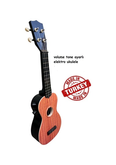 Hawiian Xu21eq-nt Elektro Soprano Ukulele Naturel Dahili Eşik