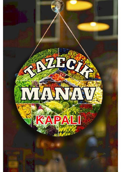 Kişiye Özel Manav Açık Kapalı Kapı Süsü, İsme Özel Meyve Sebze Dükkanı Tabelası, Manav Dekorasyonu