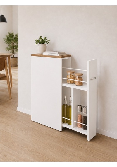 Yukon Sürgülü Banyo Dolabı Beyaz - Çam Yukon Sürgülü Banyo Dolabı Beyaz - Çam