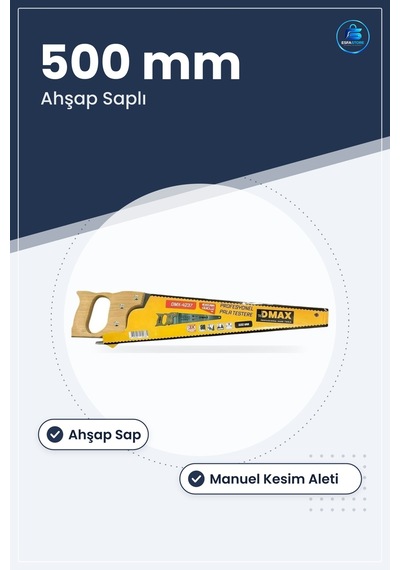 Testere 500 Mm Ahşap Saplı Profesyonel El Aleti Kesim Aracı