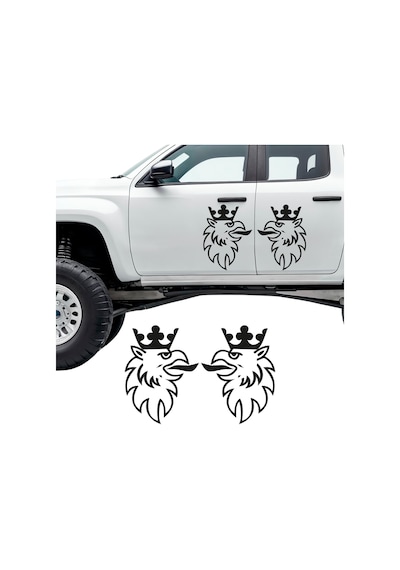 Scania Kartal Traktör Sticker, Kamyon, Tır, Oto Sticker 25x19-sağ Sol Takım 25X19 Cm