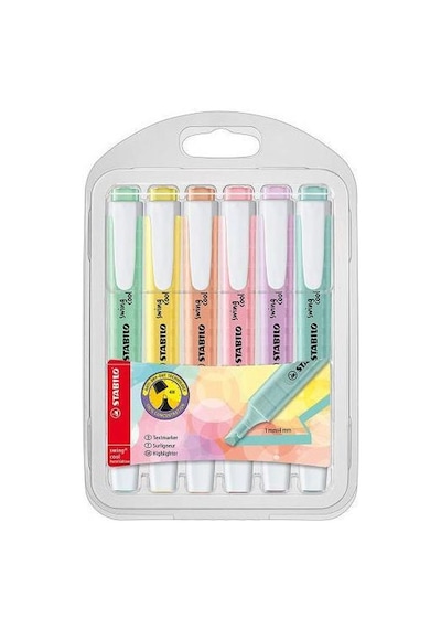 Stabilo Fosforlu Kalem Swing Cool Pastel 6'lı Paket 275/16-8 Çok Renkli