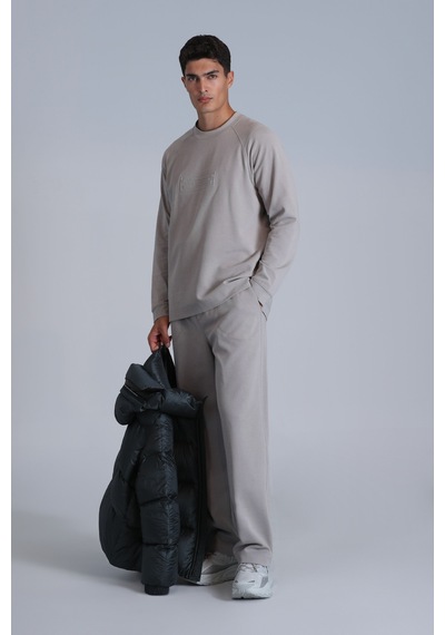 Lufian Lınes Erkek Sweatshirt Taş Taş 112030149100190 Taş