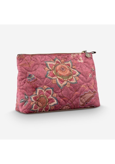 Pembe Polyester Makyaj Çantası 26x7,5x18 Cm