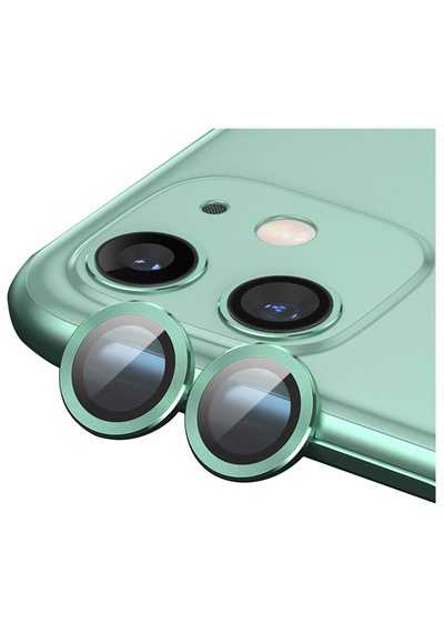 Nettech Apple Uyumlu iPhone 11 Damla Model 2in Kamera Cam Koruyucu - Yeşil