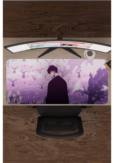 Solo Leveling Anime V5 - 90x40 Xxl Gaming Kauçuk Kaymaz Taban Mouse Pad Fare Altlığı