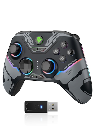 Easysmx X15 - Kablosuz Gamepad - Hall Effect Stick - 7 Rgb - Siya