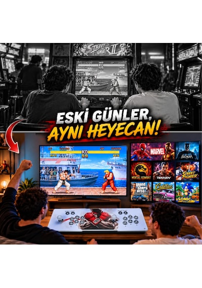 Schitec M10 Pro 4k 3d Oyun Konsolu Ps2 Psp Arcade Tv Konsolu 31.000+ Oyunlu