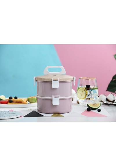 Vagonlife Ws-008 1600ml Pembe Çelik Saklama Kabı